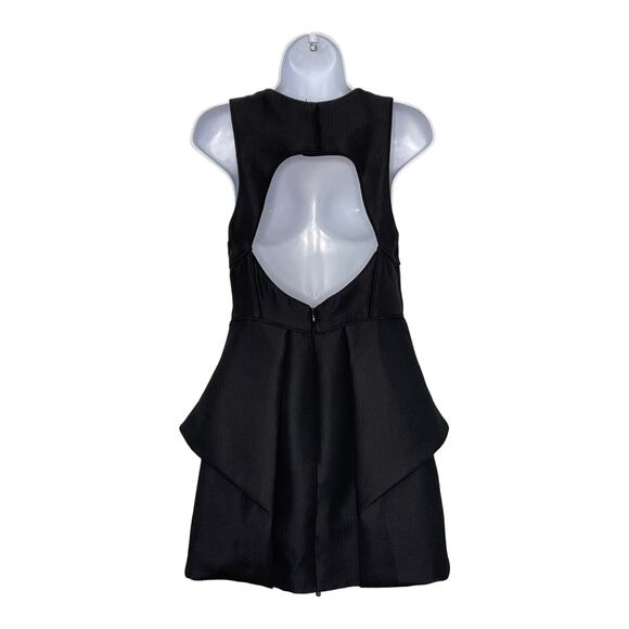 Tibi Open Back Peplum Dress Black 4 - Picture 2 of 14